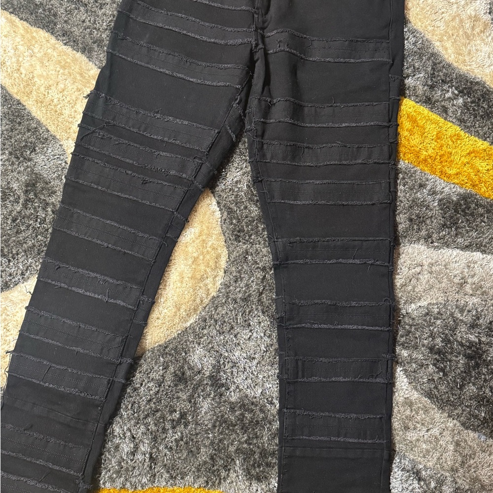 Stylish Black Textured Pants